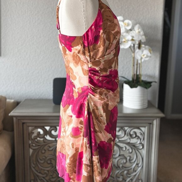 Women's Romantic Floral Mini Dress | Sage The Label | Pink Multi - Picture 10 of 11